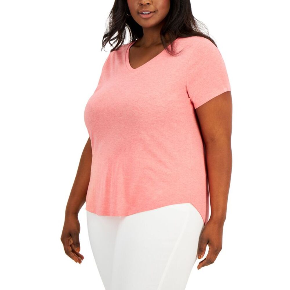 Style & Co Plus Size Solid Burnout T-Shirt